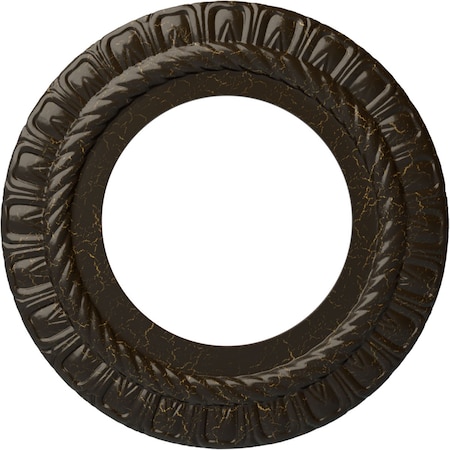 Ekena Millwork Claremont Ceiling Medallion (Canopies up to 7"), 10 5/8"OD x 5 3/4"ID x 1/2"P, Stone Hearth Crackle CM10CLSHC